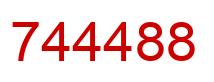 Number 744488 red image
