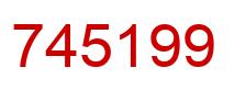 Number 745199 red image