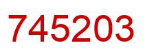 Number 745203 red image
