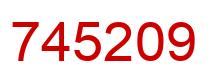 Number 745209 red image