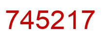 Number 745217 red image