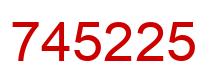 Number 745225 red image