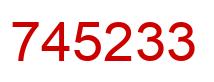 Number 745233 red image
