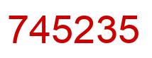 Number 745235 red image