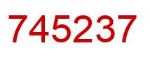 Number 745237 red image