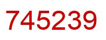 Number 745239 red image