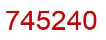 Number 745240 red image