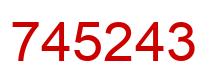 Number 745243 red image