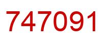 Number 747091 red image