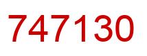 Number 747130 red image
