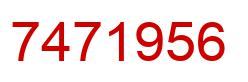 Number 7471956 red image