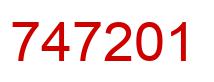 Number 747201 red image