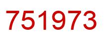Número 751973 imagen rojo