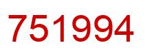 Número 751994 imagen rojo