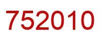 Number 752010 red image