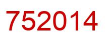 Number 752014 red image