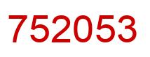 Number 752053 red image