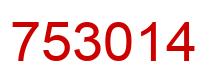 Number 753014 red image