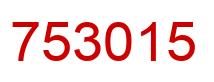 Number 753015 red image