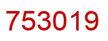 Number 753019 red image