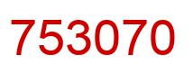 Number 753070 red image
