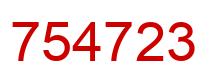 Number 754723 red image
