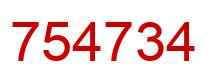 Número 754734 imagen rojo