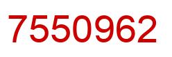 Número 7550962 imagen rojo