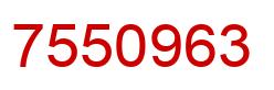 Número 7550963 imagen rojo