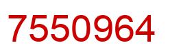 Número 7550964 imagen rojo