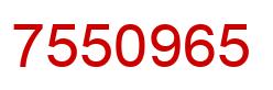 Número 7550965 imagen rojo
