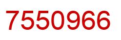 Número 7550966 imagen rojo