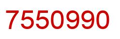 Number 7550990 red image