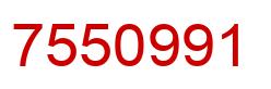 Number 7550991 red image