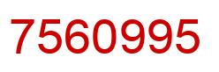 Número 7560995 imagen rojo