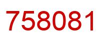 Number 758081 red image
