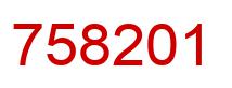 Number 758201 red image