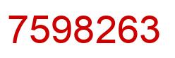 Number 7598263 red image