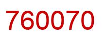 Number 760070 red image