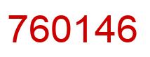 Number 760146 red image