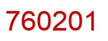 Number 760201 red image
