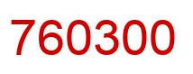 Number 760300 red image