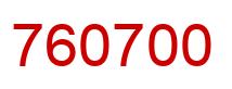 Number 760700 red image