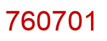Number 760701 red image