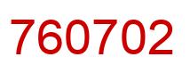 Número 760702 imagen rojo
