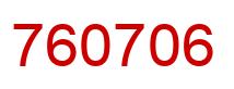 Number 760706 red image