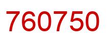 Number 760750 red image
