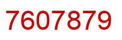 Número 7607879 imagen rojo