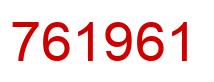Number 761961 red image