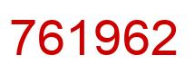 Number 761962 red image